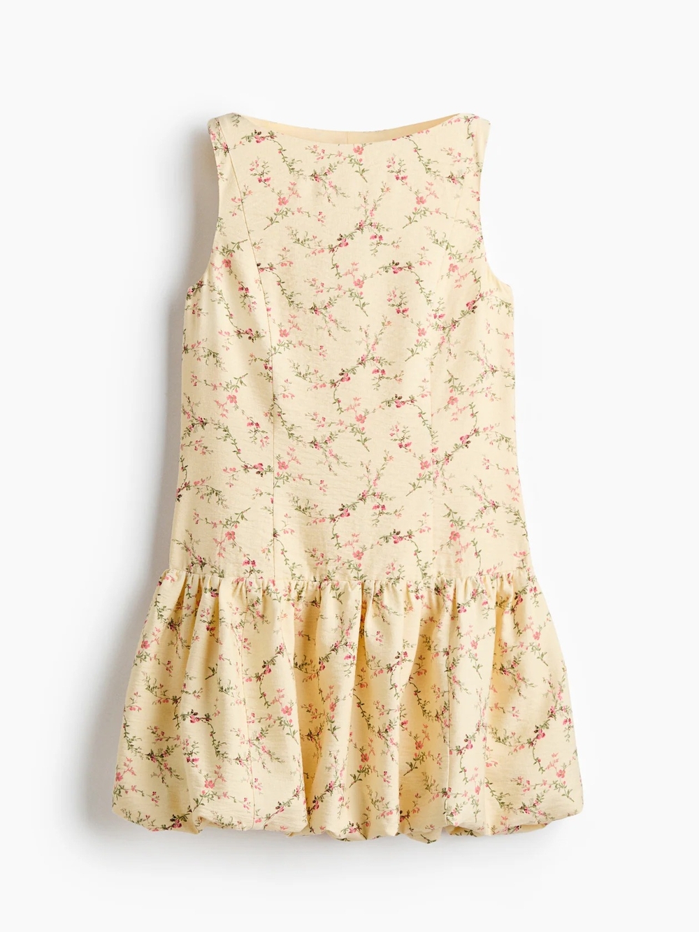 NWT H&M Floral Balloon Hem Mini Dress
